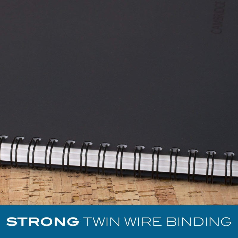 كامبريدج دفتر كامبريدج، دفتر أعمال، 8 بوصات × 5 بوصات، 80 ورقة، مسطر قانونياً، غلاف مرن، سلك حلزوني، رمادي (06074) - Image 5